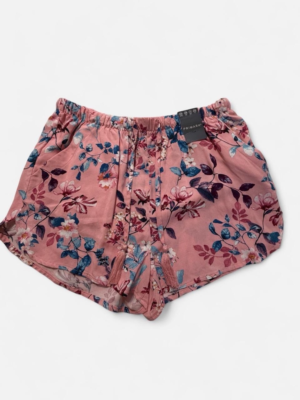 Primark Rose Pink Floral Elastic-Waist Women’s Athletic Shorts